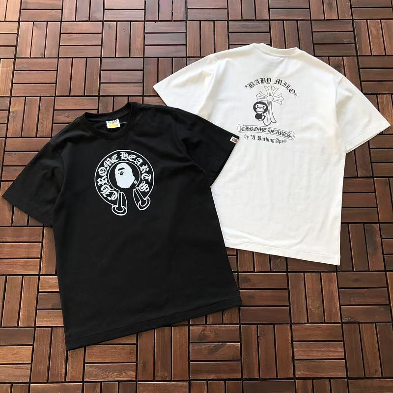 BAPE & CHROME HEARTS T-SHIRT 55010305 (im 185CM 70KG iwear size M in the photo)