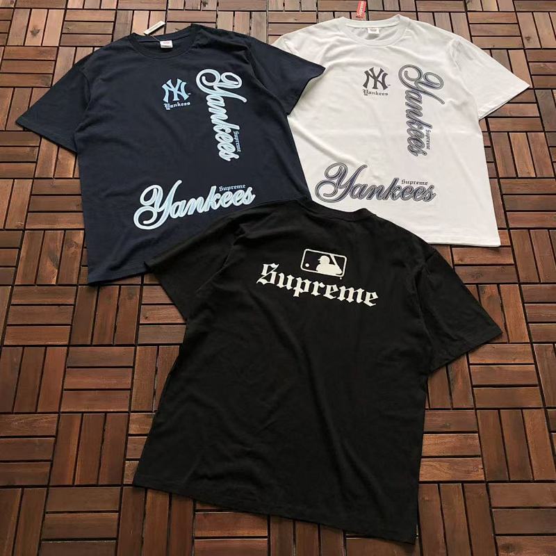 SUPREME & MLB T-SHIRT 77033105 (im 185CM 80KG iwear size L in the photo)