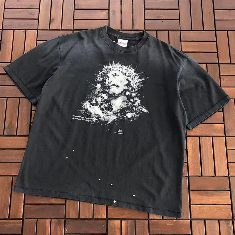 SAINT MICHAEL T-SHIRT 33121744 (im 180CM 68KG iwear size M in the photo)