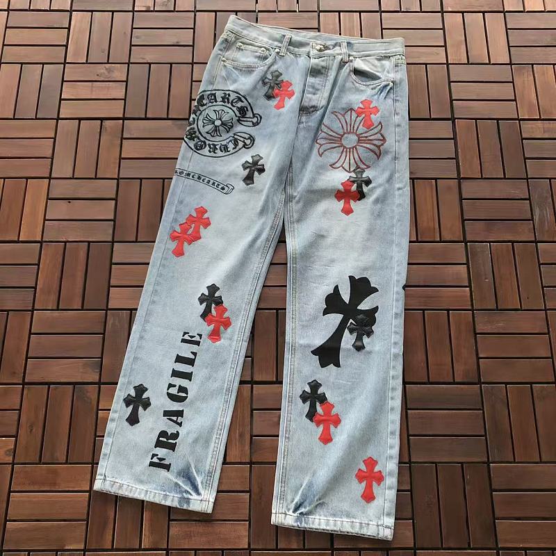 CHROME HEARTS JEANS 77060910 (im 185CM 70KG iwear size 30 in the photo)