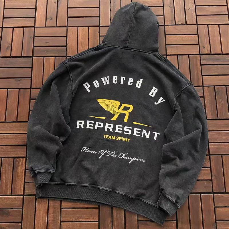 REPRESENT HOODIE 66041917 (im 176CM 58KG iwear size M in the photo)