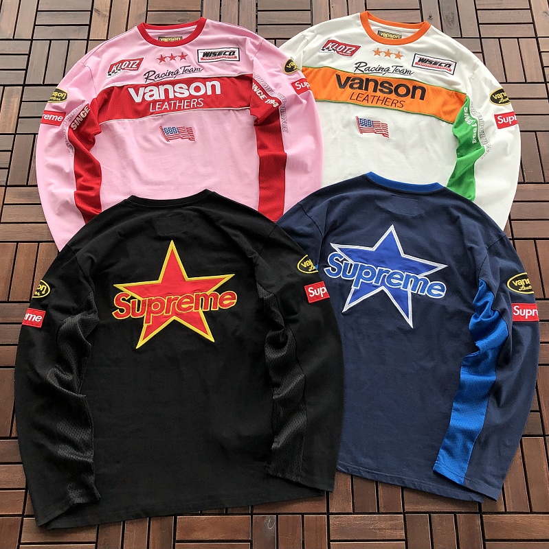 SUPREME & VANSON LEATHERS LONG-SLEEVE 88072423 (im 185CM 80KG iwear size M in the photo)