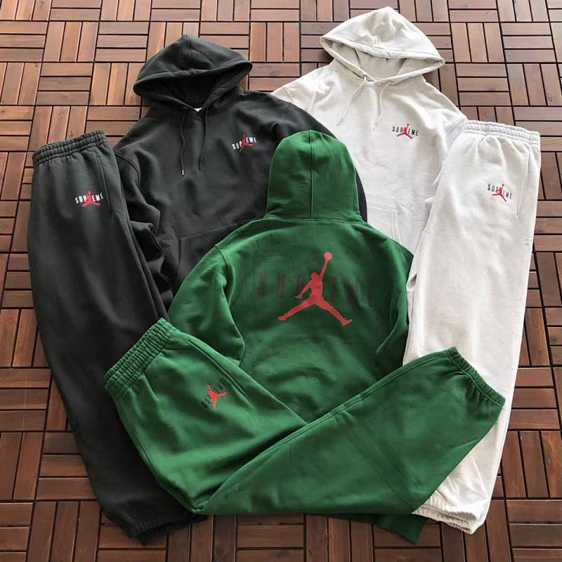 TOP PANTS AIR JORDAN&SUPREME HOODIE TROUSERS FLEECE 11111073