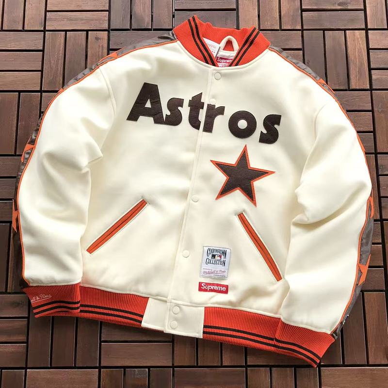 SUPREME & MITCHELL & NESS COTTON JACKET 88072124 (im 185CM 80KG iwear size M in the photo)