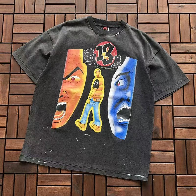 SAINT MICHAEL T-SHIRT 55020504 (im 176CM 58KG iwear size S in the photo)