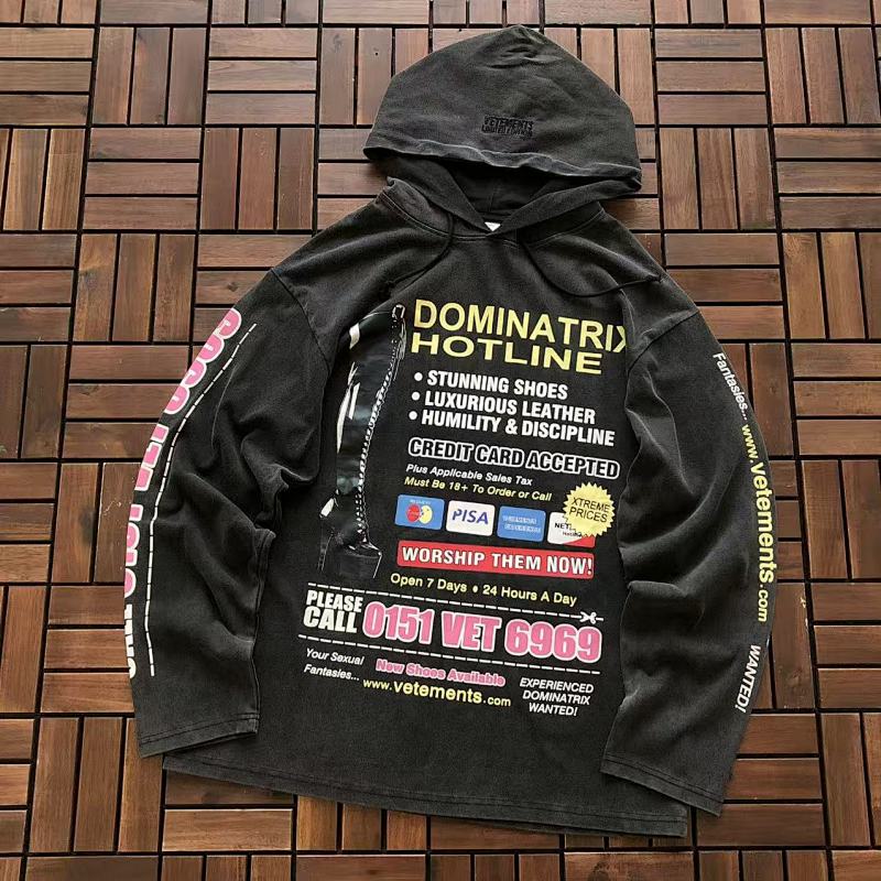 VETEMENTS HOODIE 55010318(im 185CM 70KG iwear size S in the photo)