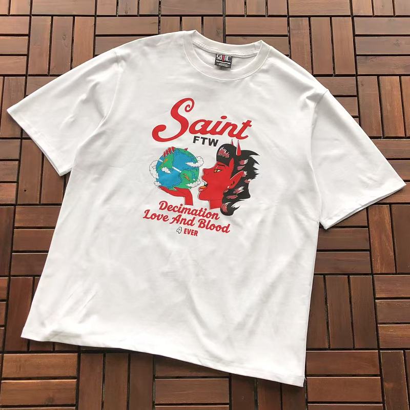 SAINT MICHAEL T-SHIRT 77042396 (im 176CM 58KG iwear size M in the photo)