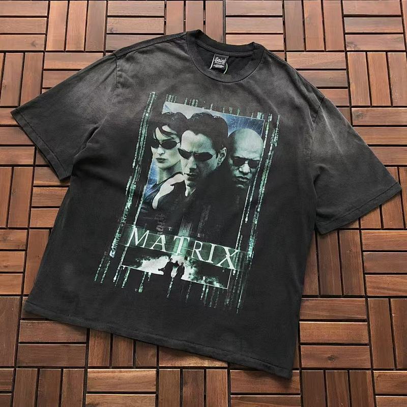 SAINT MICHAEL T-SHIRT 11122209 (im 180CM 68KG iwear size M in the photo)