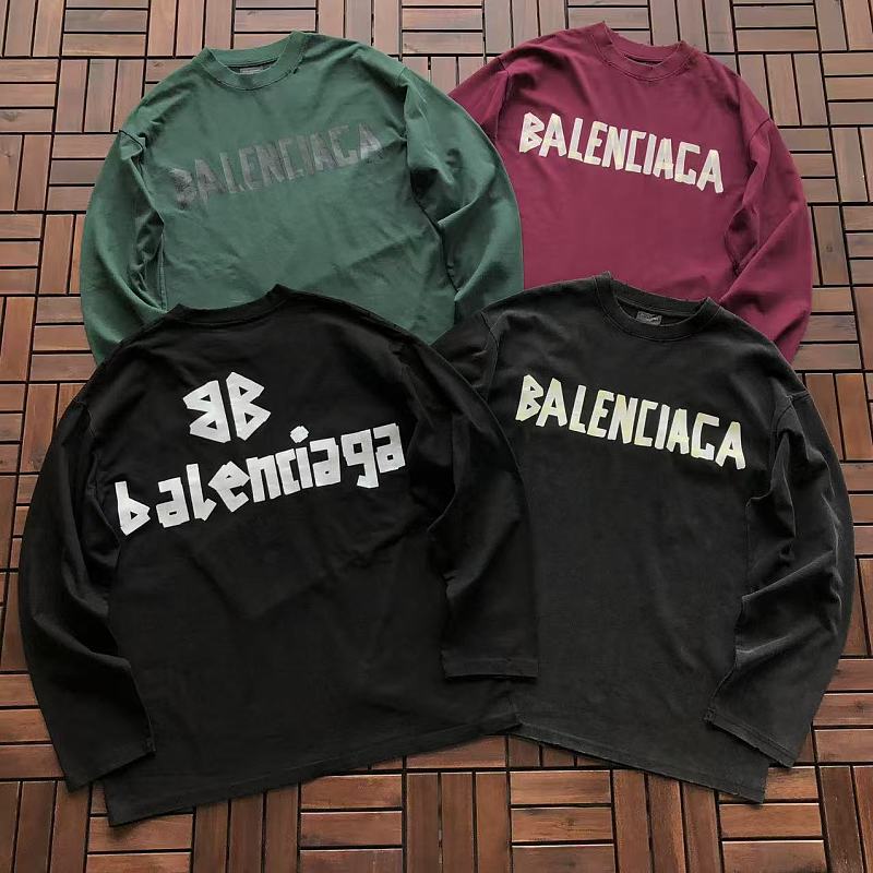 BALENCIAGA LONG-SLEEVE 77041990(im 185CM 80KG iwear size S in the photo)