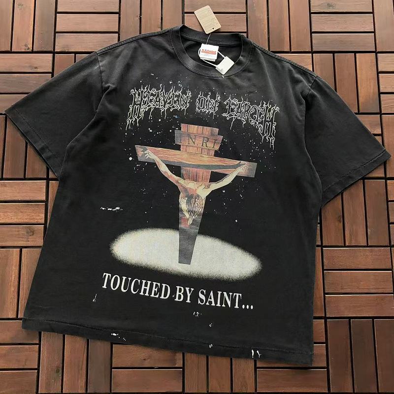 SAINT MICHAEL T-SHIRT 77042246 (im 185CM 80KG iwear size M in the photo)