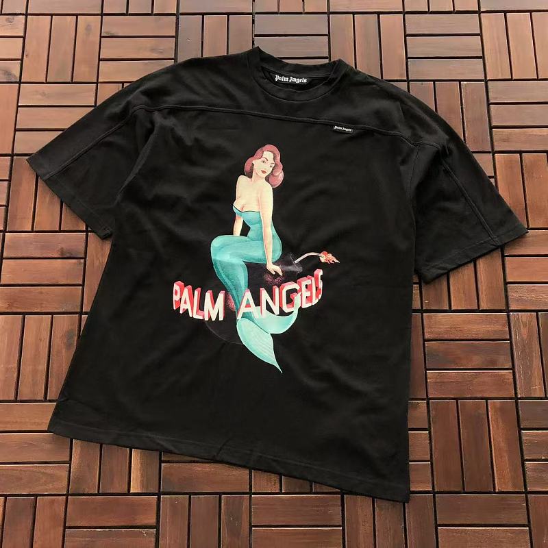 PALM ANGELS T-SHIRT 55050640 (im 185CM 70KG iwear size M in the photo)
