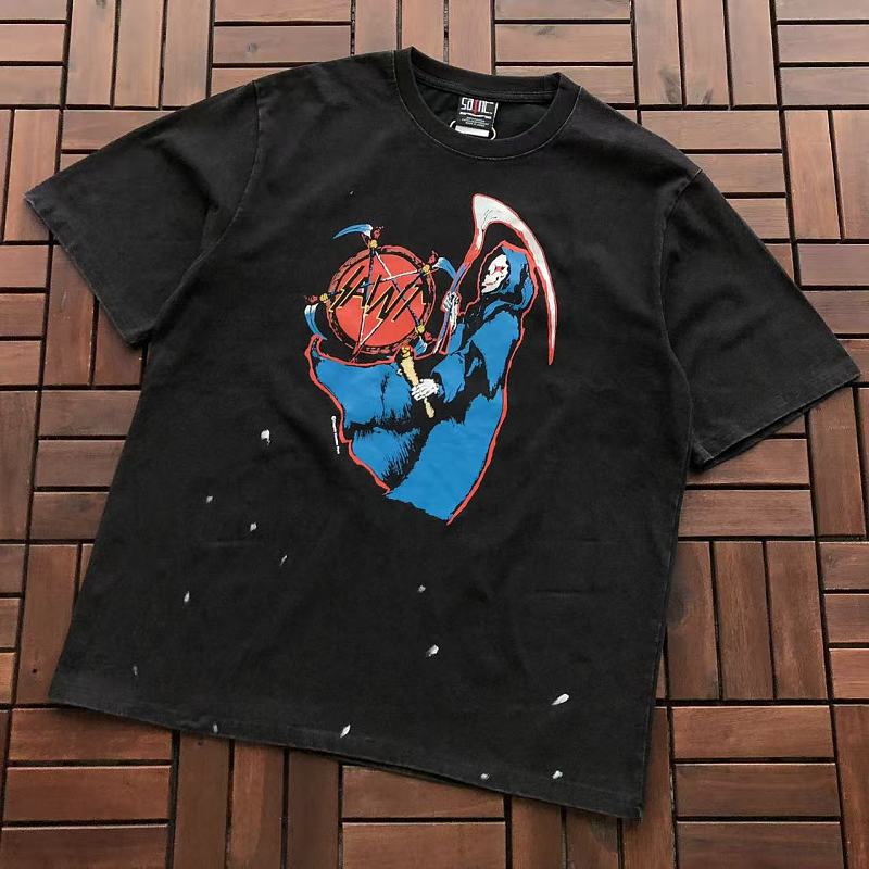 SAINT MICHAEL T-SHIRT 77042340 (im 176CM 58KG iwear size M in the photo)