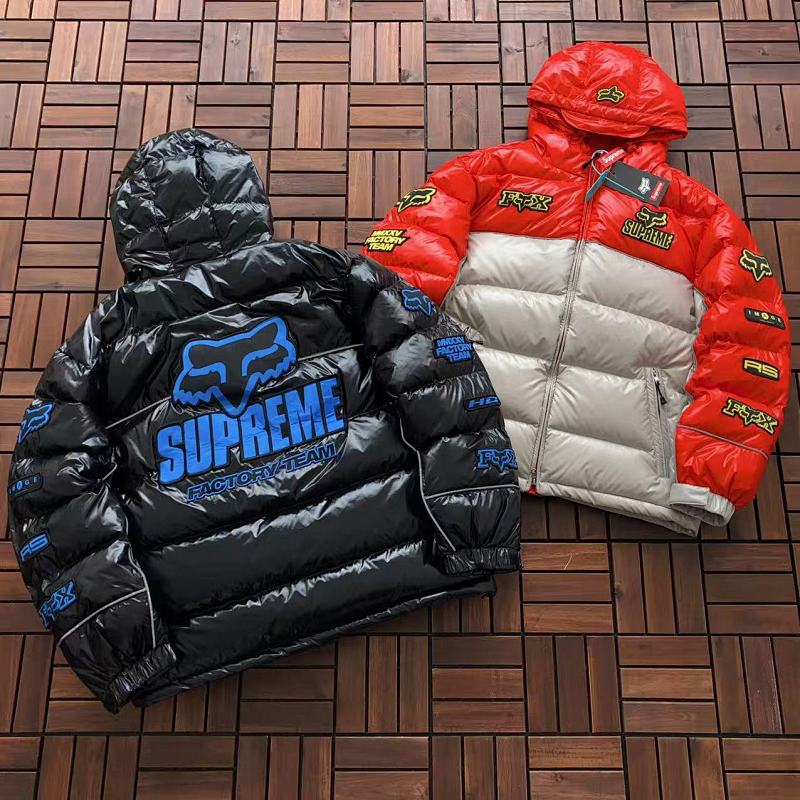 SUPREME & FOX RACING DOWN JACKET 88012709 (im 176CM 58KG iwear size M in the photo)