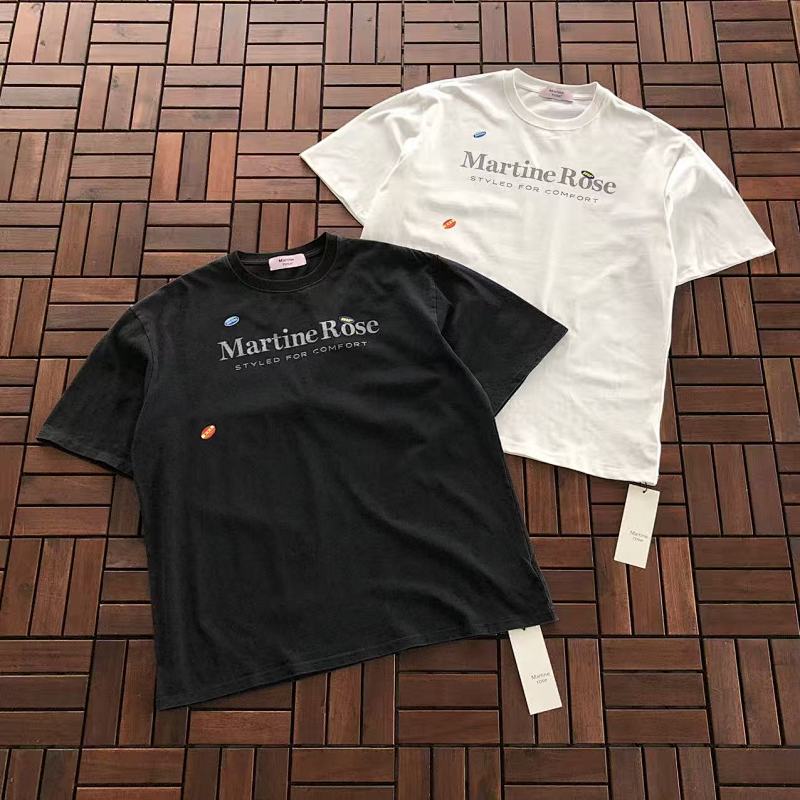 BLACK WHITE MARTINE ROSE T-SHIRT 77040566