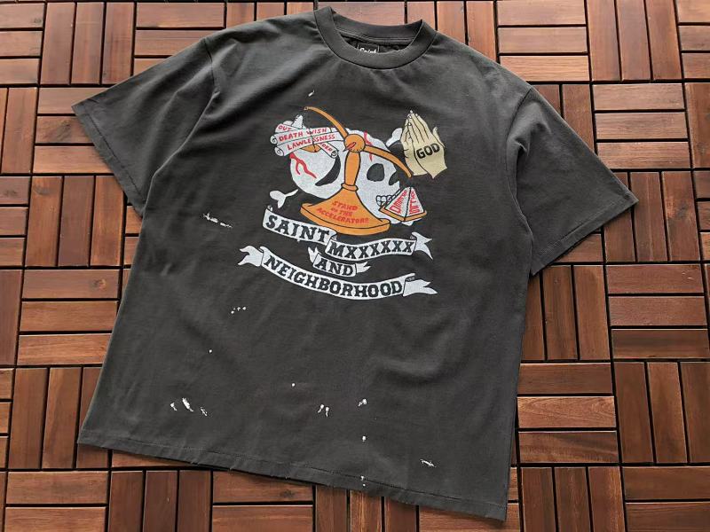 SAINT MICHAEL T-SHIRT 11092880 (im 180CM 68KG iwear size S in the photo)