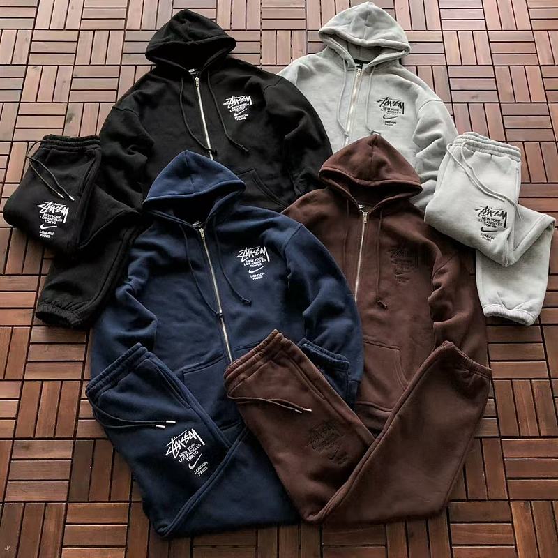 TOP PANTS NIKE& STUSSY HOODIE TROUSERS FLEECE 77061185