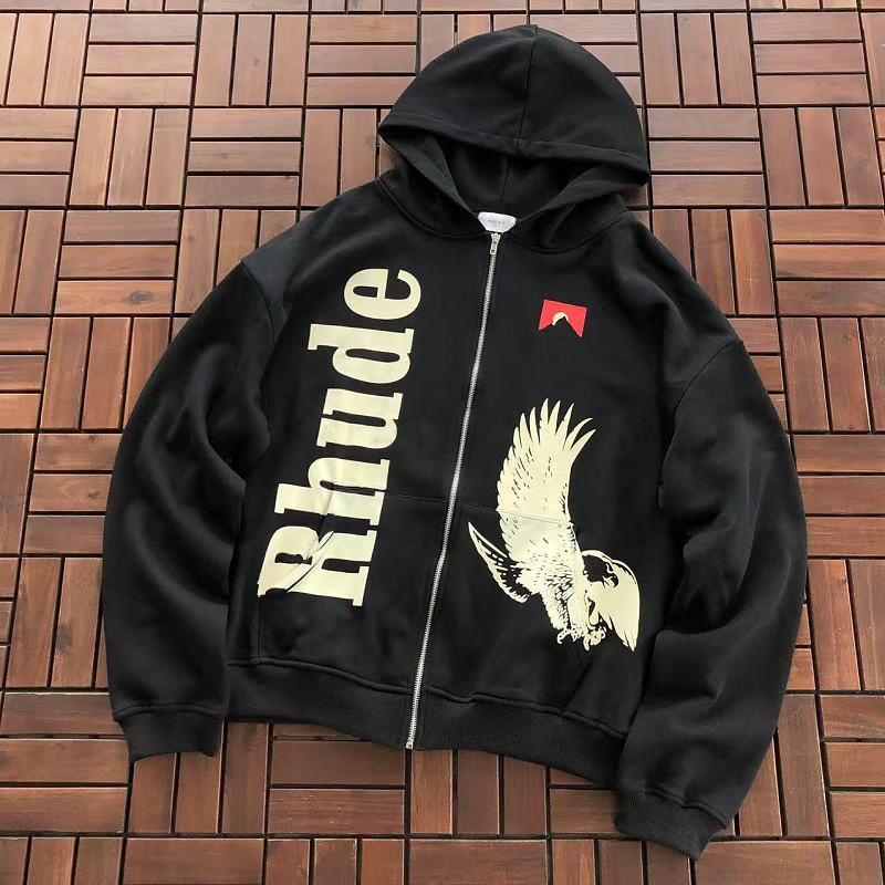 RHUDE HOODIE 77081338 (im 185CM 70KG iwear size M in the photo)