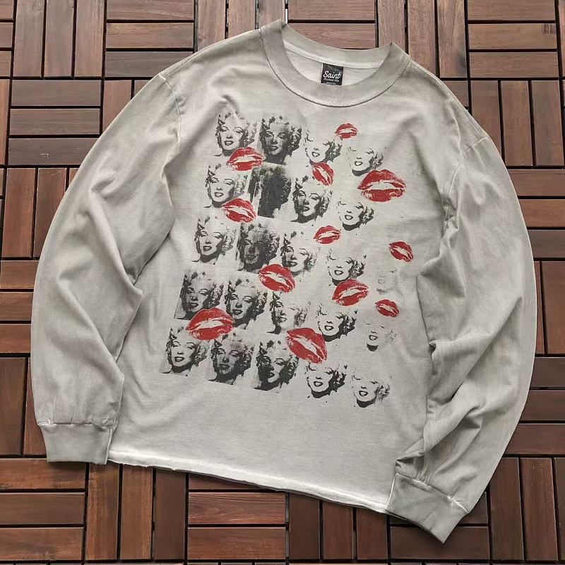 SAINT MICHAEL LONG-SLEEVE 55061707 (im 185CM 80KG iwear size S in the photo)