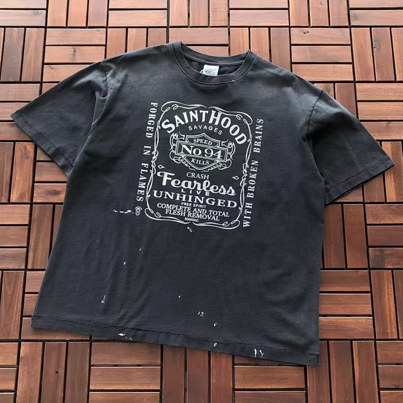 SAINT MICHAEL T-SHIRT 77010309 (im 176CM 58KG iwear size M in the photo)
