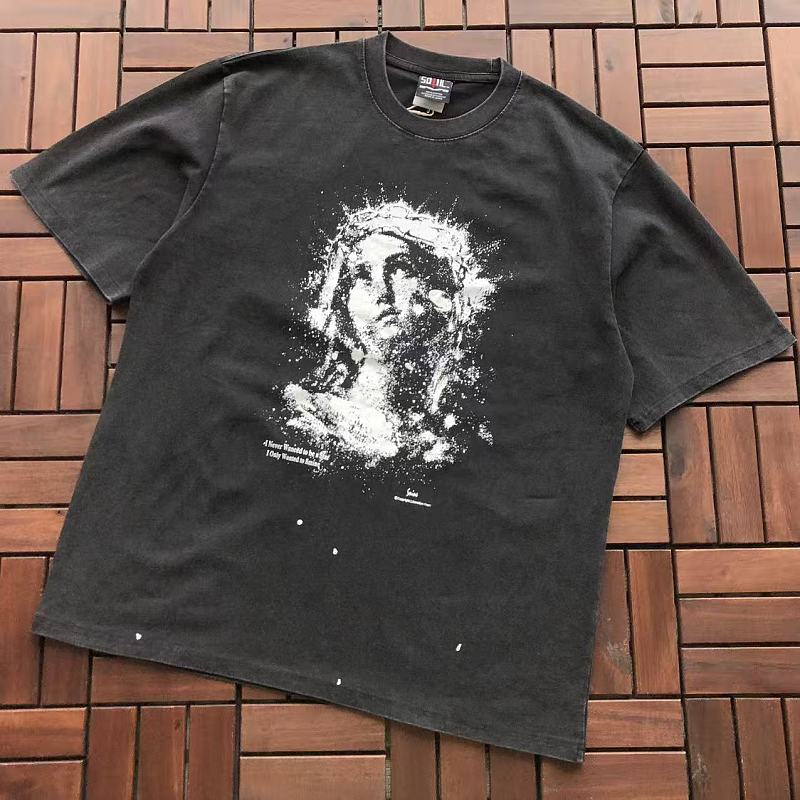 SAINT MICHAEL T-SHIRT 77042349 (im 176CM 58KG iwear size XL in the photo)
