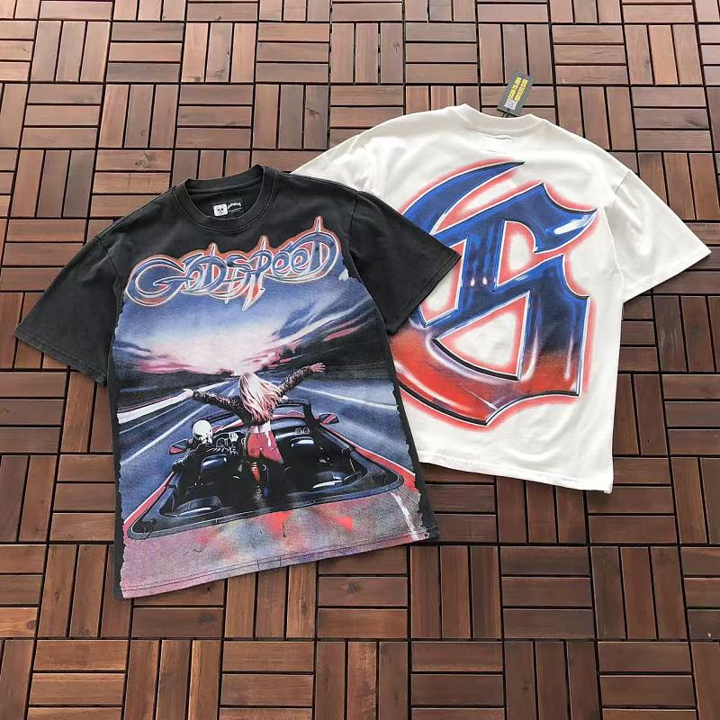 WHITE BLACK GODSPEED T-SHIRT 55053104 (im 185CM 70KG iwear size S in the photo)