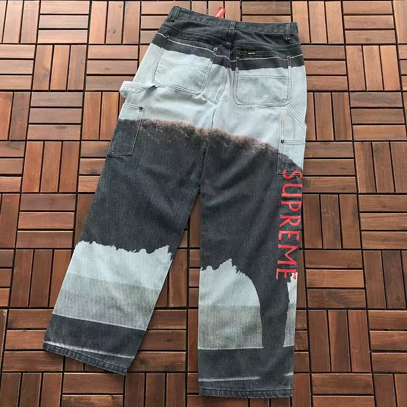 SUPREME & DAMIEN HIRST JEANS 77070655 (im 185CM 70KG iwear size 30 in the photo)