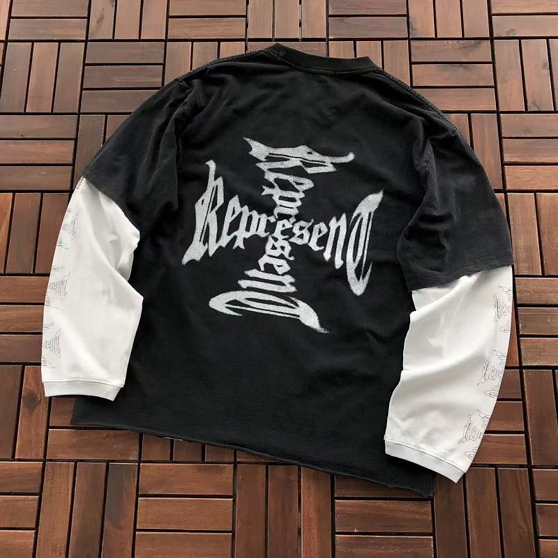 REPRESENT LONG-SLEEVE 77052441 (im 185CM 70KG iwear size M in the photo)