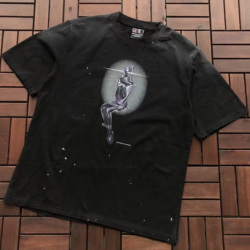 SAINT MICHAEL T-SHIRT 77042350 (im 176CM 58KG iwear size S in the photo)