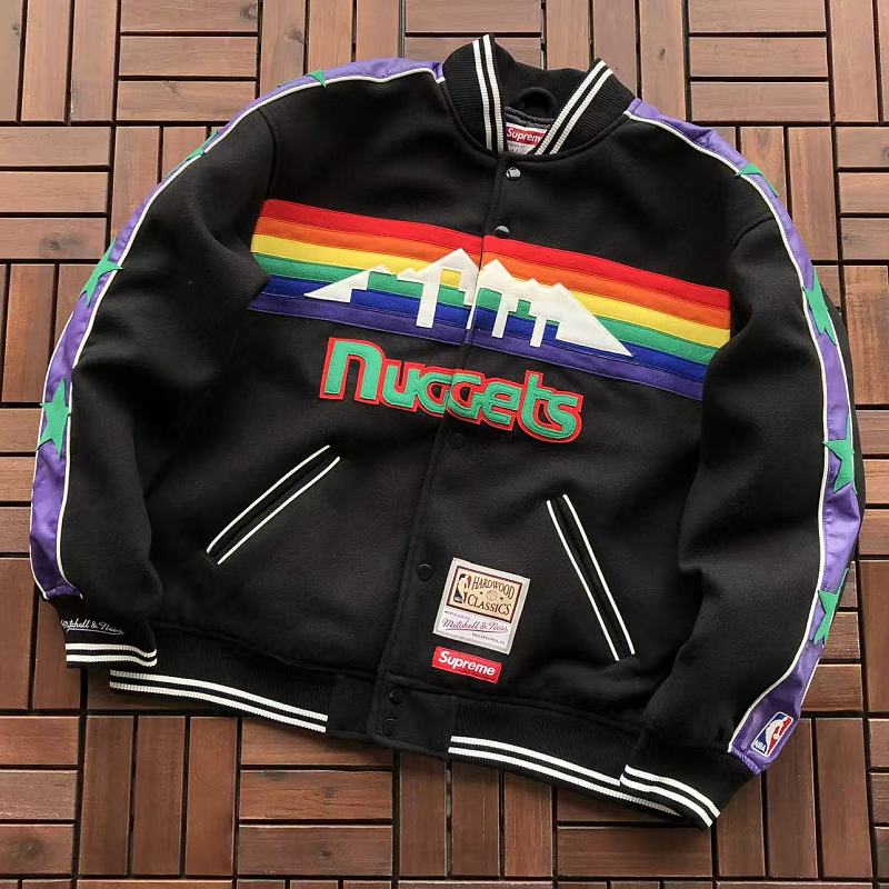 SUPREME & MITCHELL & NESS COTTON JACKET 88072105 (im 185CM 80KG iwear size M in the photo)
