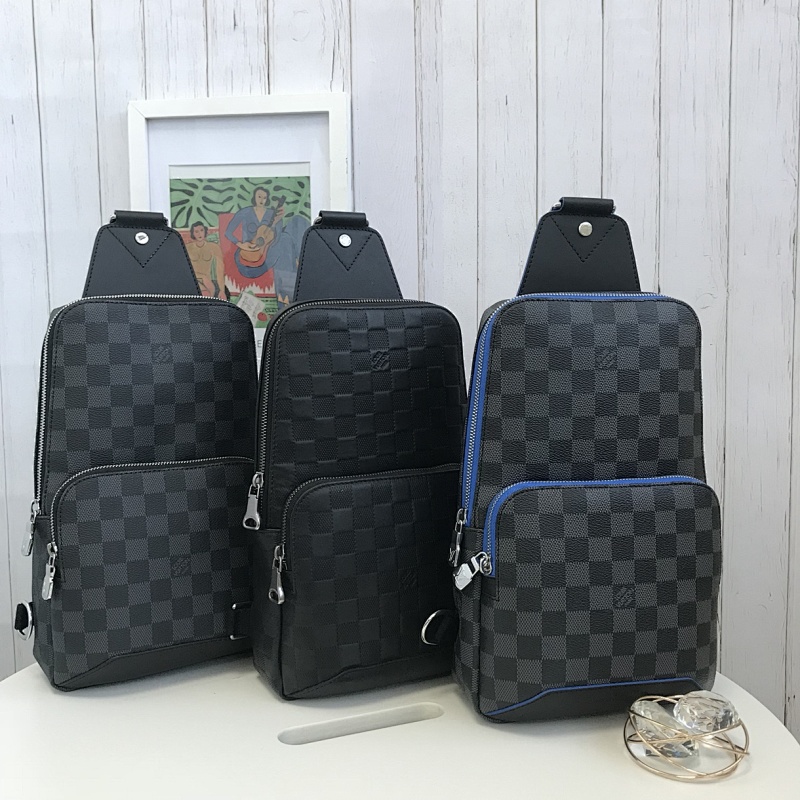 （ ）单肩包 N41719黑格 40008蓝色 42424黄色size20*10*31