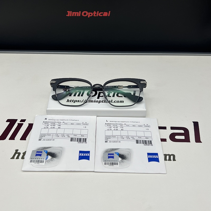 QC : 【925 Silver】VERTICAL SMILE II | SIZE：54-18-146 哑光黑银色