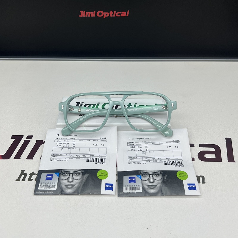 QC : 【JMM】MODEL: EVANS SIZE: 55口17绿色镜框墨镜一副