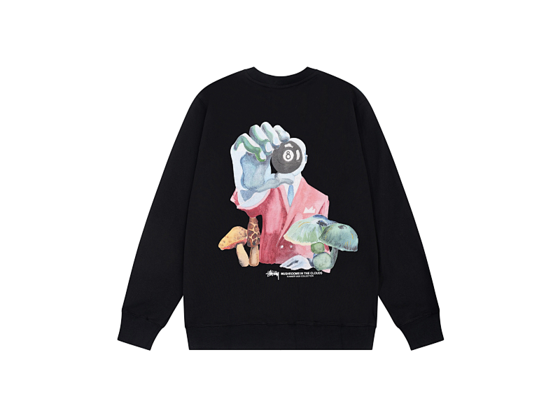 P109yuan 102#圆领卫衣 黑 白 灰 S-XL