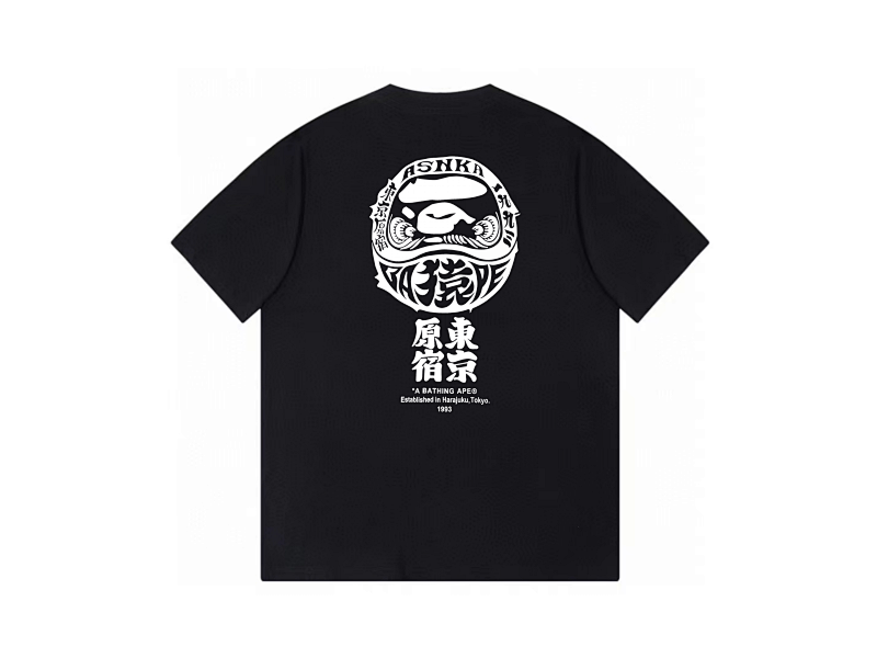 P59yuan B128，3领标，对版圆筒，黑白2色，S-2XL