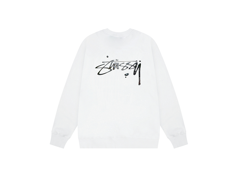 P109yuan 039#圆领卫衣 水银logo 黑 白 灰 S-XL