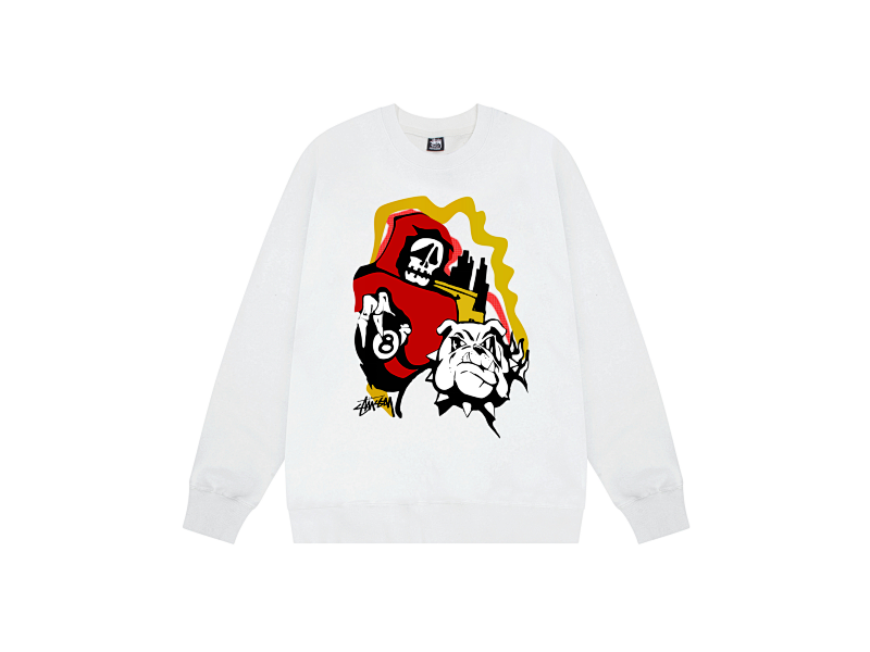 P109yuan 259# 圆领卫衣 白 灰 S-XL