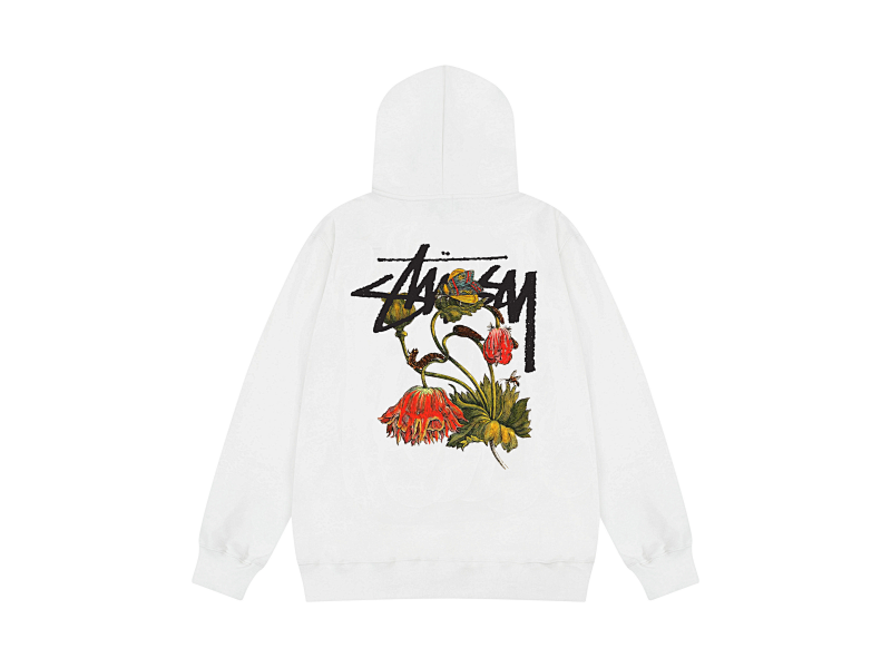 P125yuan 015#连帽卫衣 枯萎之花 黑 白 灰 S-XL