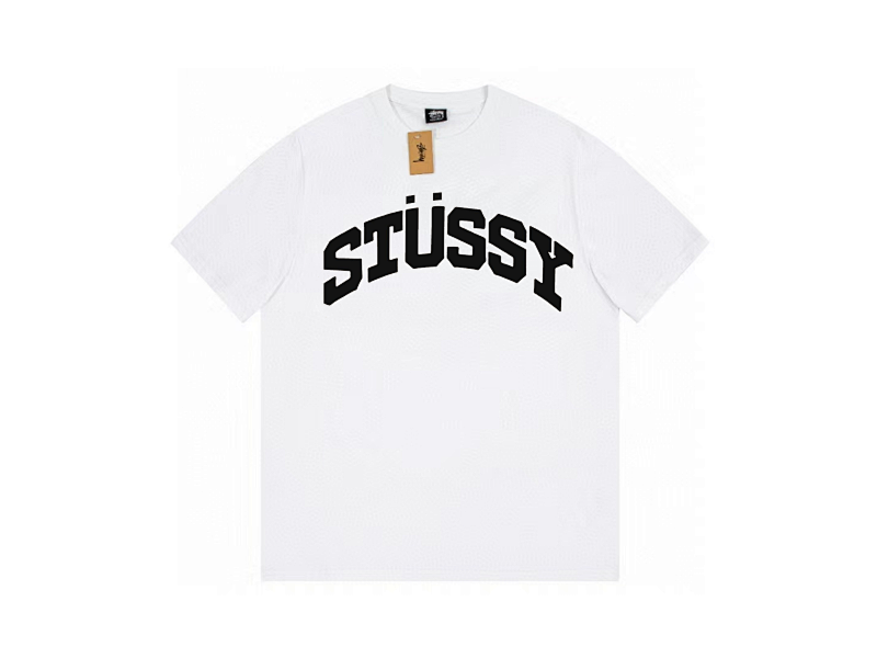 P59yuan 014#弧形字母 斯图西短袖 4色 S-2XL