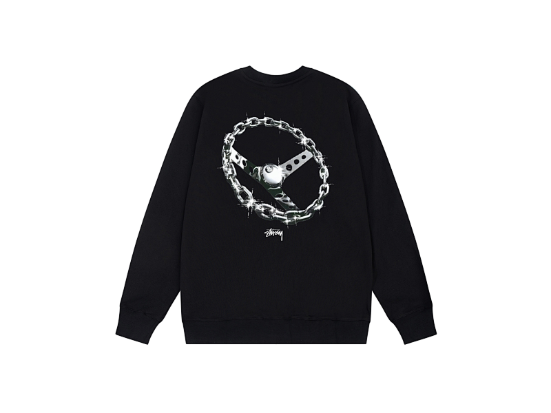 P109yuan 180# 圆领卫衣 黑 白 S-XL