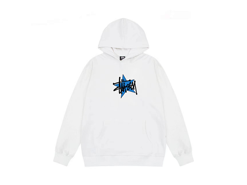 P125yuan 048#连帽卫衣 星星基础款 黑 白 灰 S-XL