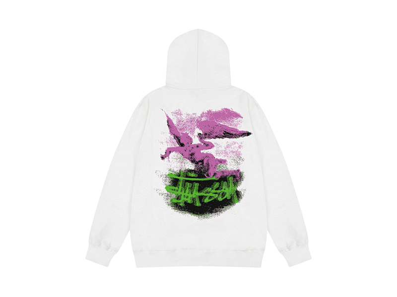 P125yuan 019#连帽卫衣 堕落天使 黑 白 灰 S-XL