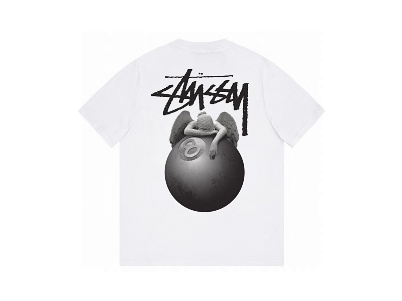 P59yuan 025#天使黑球8 斯图西短袖 4色 S-2XL