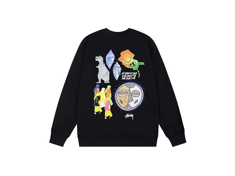 P109yuan 108#圆领卫衣 黑 白 灰 S-XL