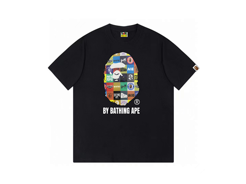 P59yuan B90，3领标，对版圆筒，黑白2色，S-2XL
