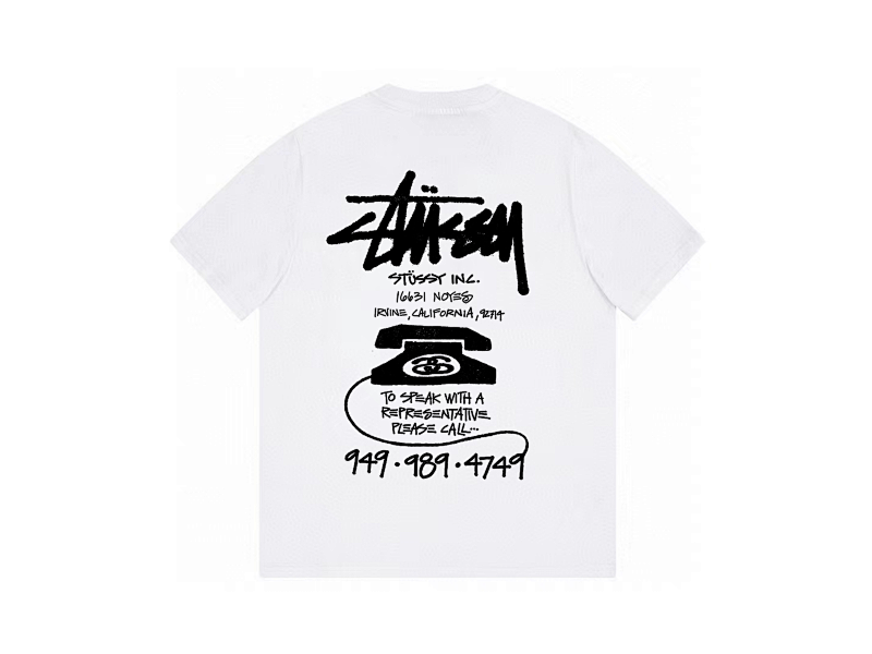 P59yuan 100#电话 斯图西短袖 4色 S-2XL