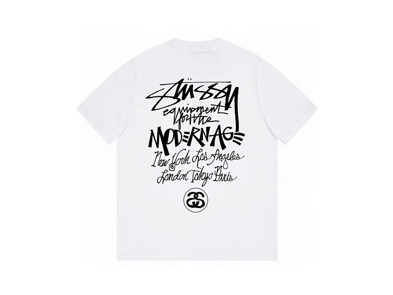 P59yuan 024#潦草字体 斯图西短袖 4色 S-2XL