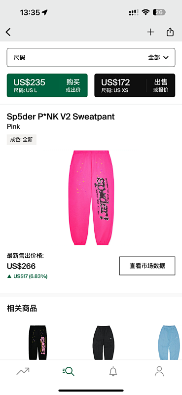 【DISCOUNT PRICE】Sp5der P*NK V2 Sweatpant Pink
