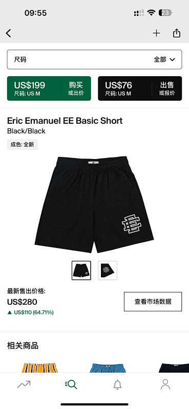 Eric Emanuel EE Basic Short Black/Black