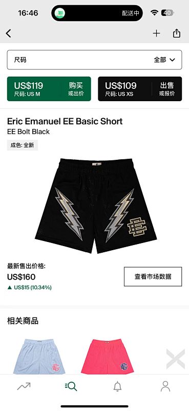 Eric Emanuel EE Basic Short EE Bolt Black