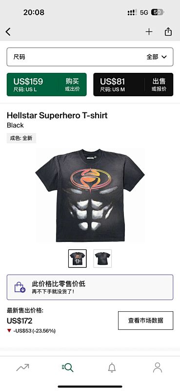 【NFC】 Hellstar Superhero T-shirt Black